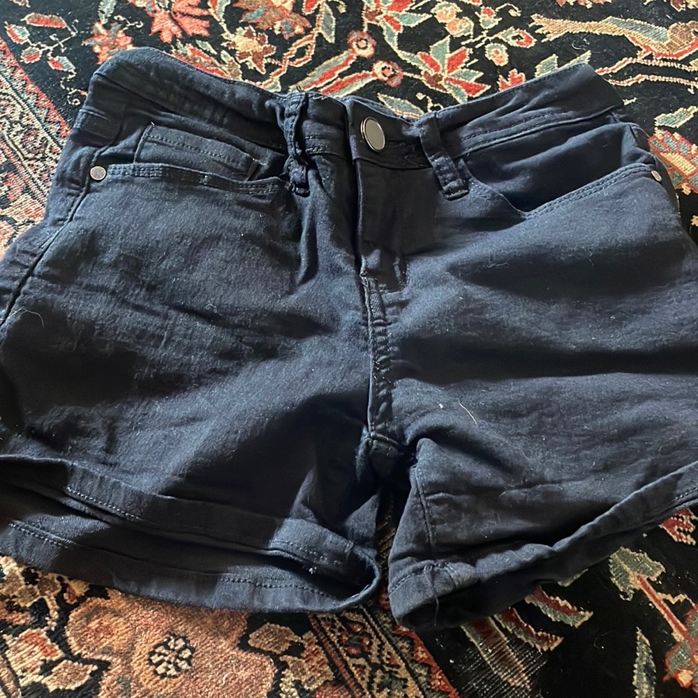 jean shorts black
